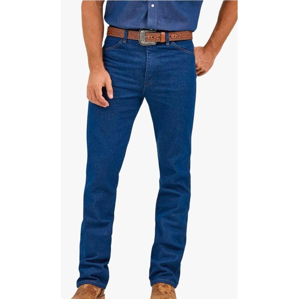 Wrangler Blue Jeans 40x30 Cowboy Cut Slim Fit 936PWD Denim Western Straight Leg